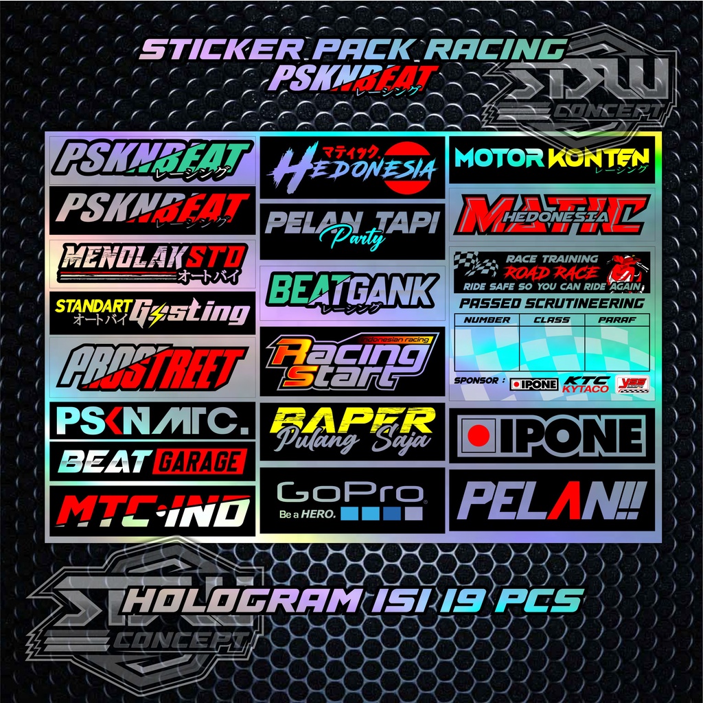 Sticker Beat Racing Stiker Motor PsknBeat