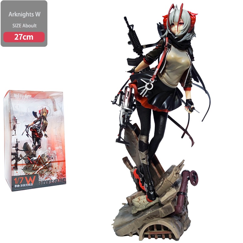 Mainan Action Figure Anime Game Arknights W 1 / 7 Bahan PVC Ukuran 27cm Untuk Hadiah Anak