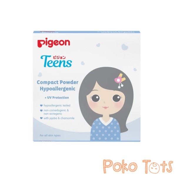 Pigeon Teens Compact Powder Hypoallergenic +UV Protection 14gr Bedak Padat