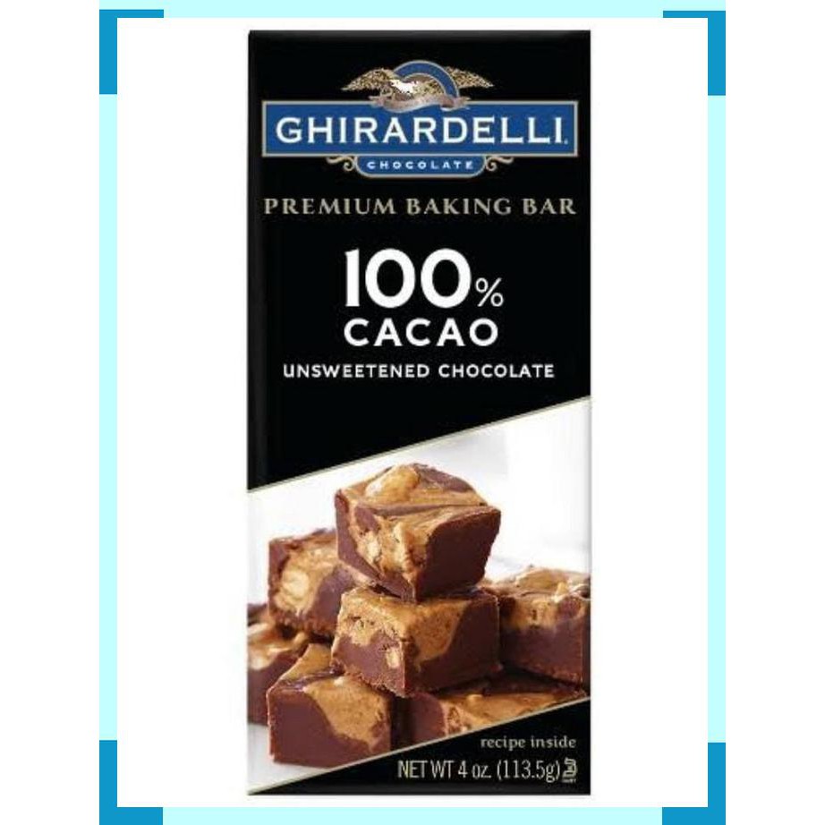 

Ghirardelli 100% Cacao Unsweetened Chocolate Premium Baking Bar Coklat