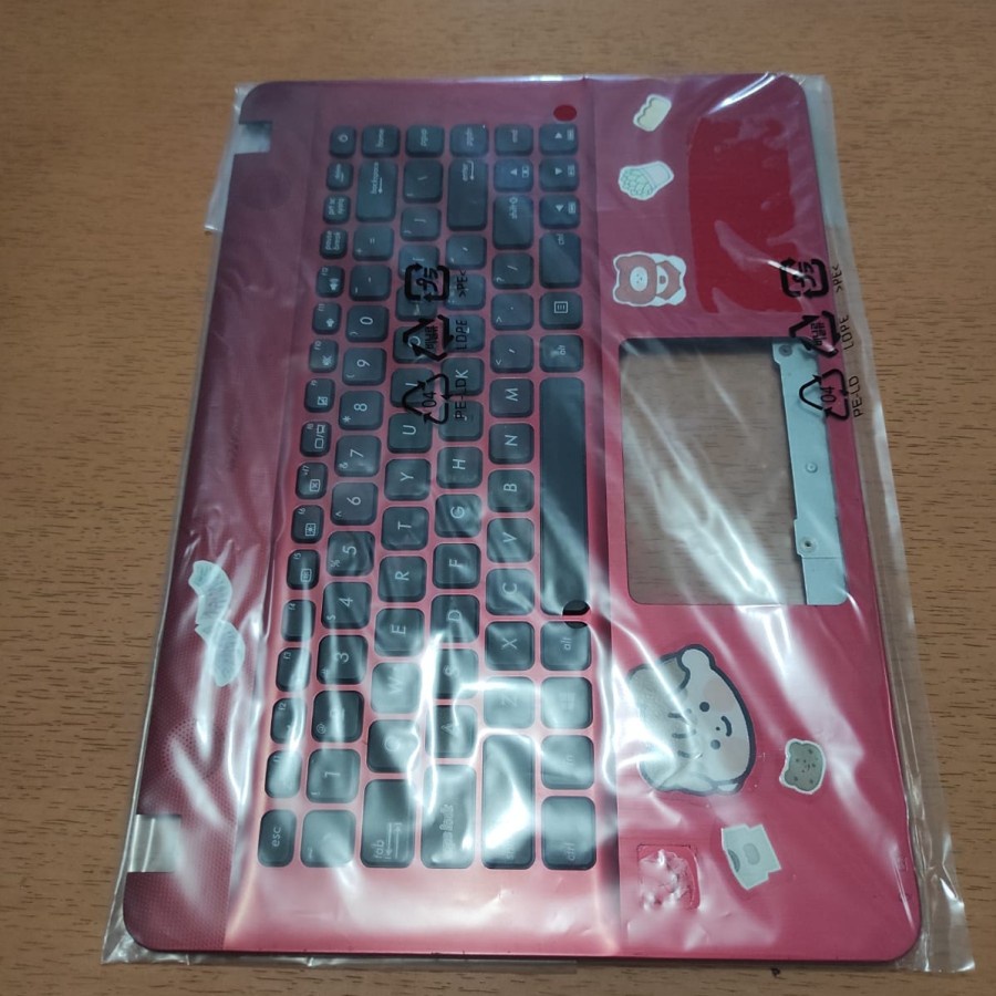 Casing Frame Keyboard Palmrest Asus X441 X441S X441NB X441U Merah