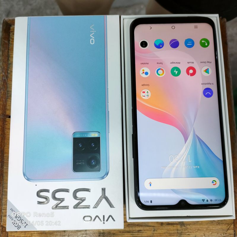 HP SECOND VIVO Y33S RAM 8+3/128GB FULLSET, MINUS GANTI LCD & LECET PEMAKAIAN