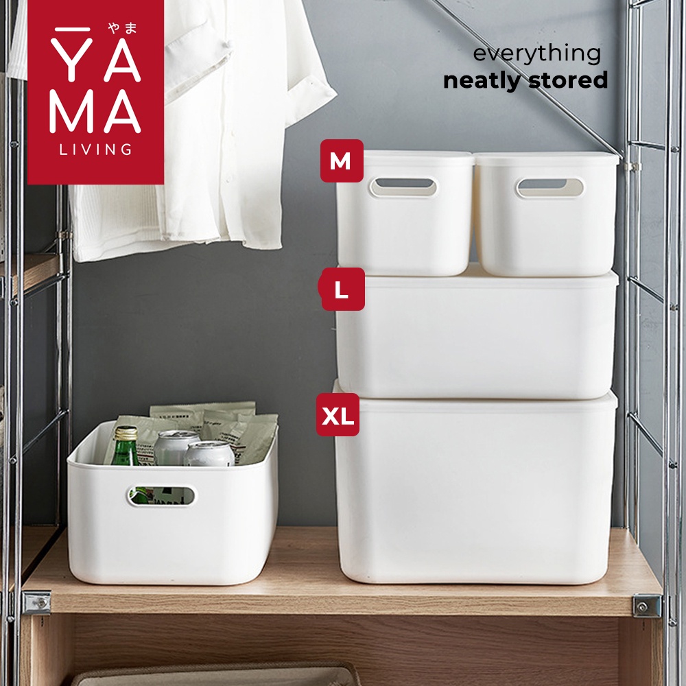 YAMA FURU Storage Box Organizer Kotak Penyimpanan Keranjang Carry Dengan Tutup Cover