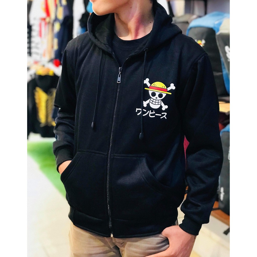 Jaket Anime One Piece Mugiwara Casual Logo