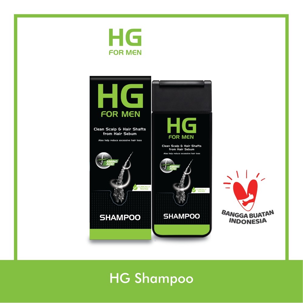 ★ BB ★  HG Shampoo For Men 200ml | Hair Tonic For Men 90ml - Shmapoo Untuk Laki Laki - Pria