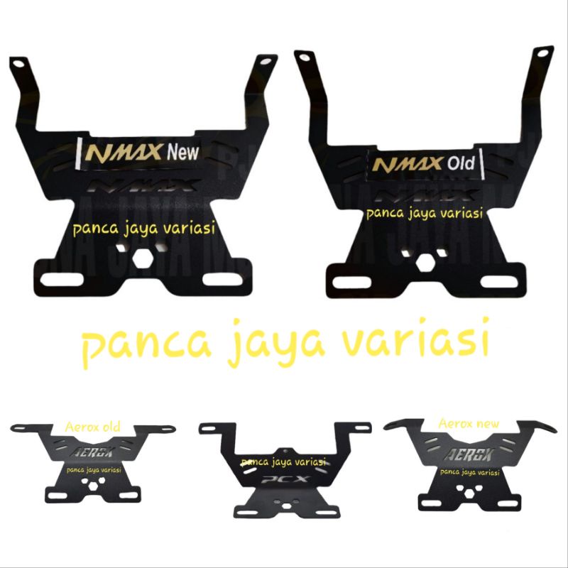 # breket plat nomor nmax new nmax lama aerox new aerox lama pcx 160 pcx 150 dudukan plat nomor kumis besi plat nomor kumis LS