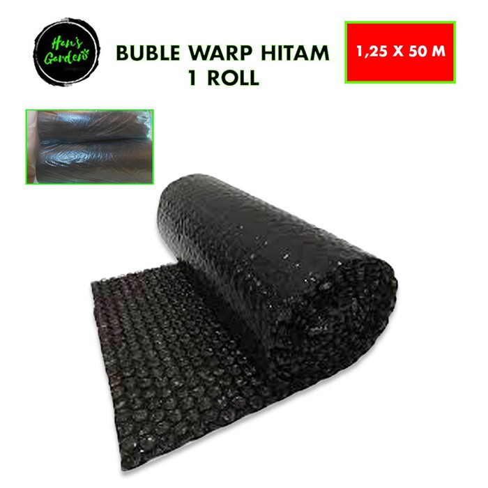 Buble warp hitam 1 roll 1.25 x 50 meter untuk packing aman anti pecah