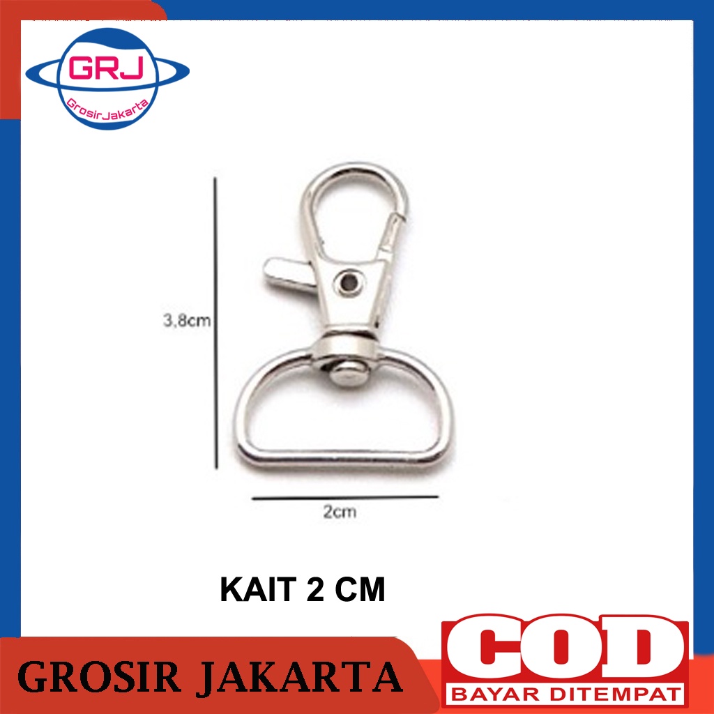 

Pengait 2cm Eceran - Cantolan Tali ID Card - Kew Kew Kait Pita Lanyard Murah