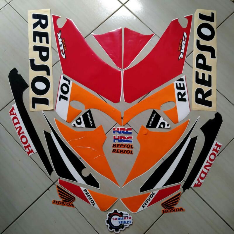 striping sticker honda cbr 150r old 2015 2016 lokal list bodi putih berkualitas terbaik termurah