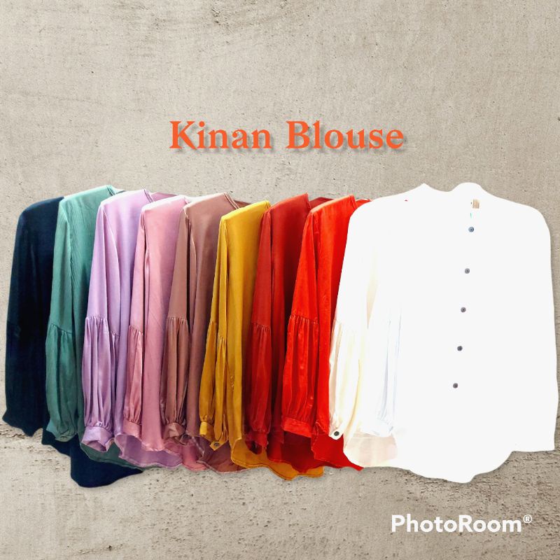 BLOUSE KINAN / ATASAN KEMEJA WANITA BUSUI FRENDLY/ ATASAN NGANTOR / BAJU KERJA