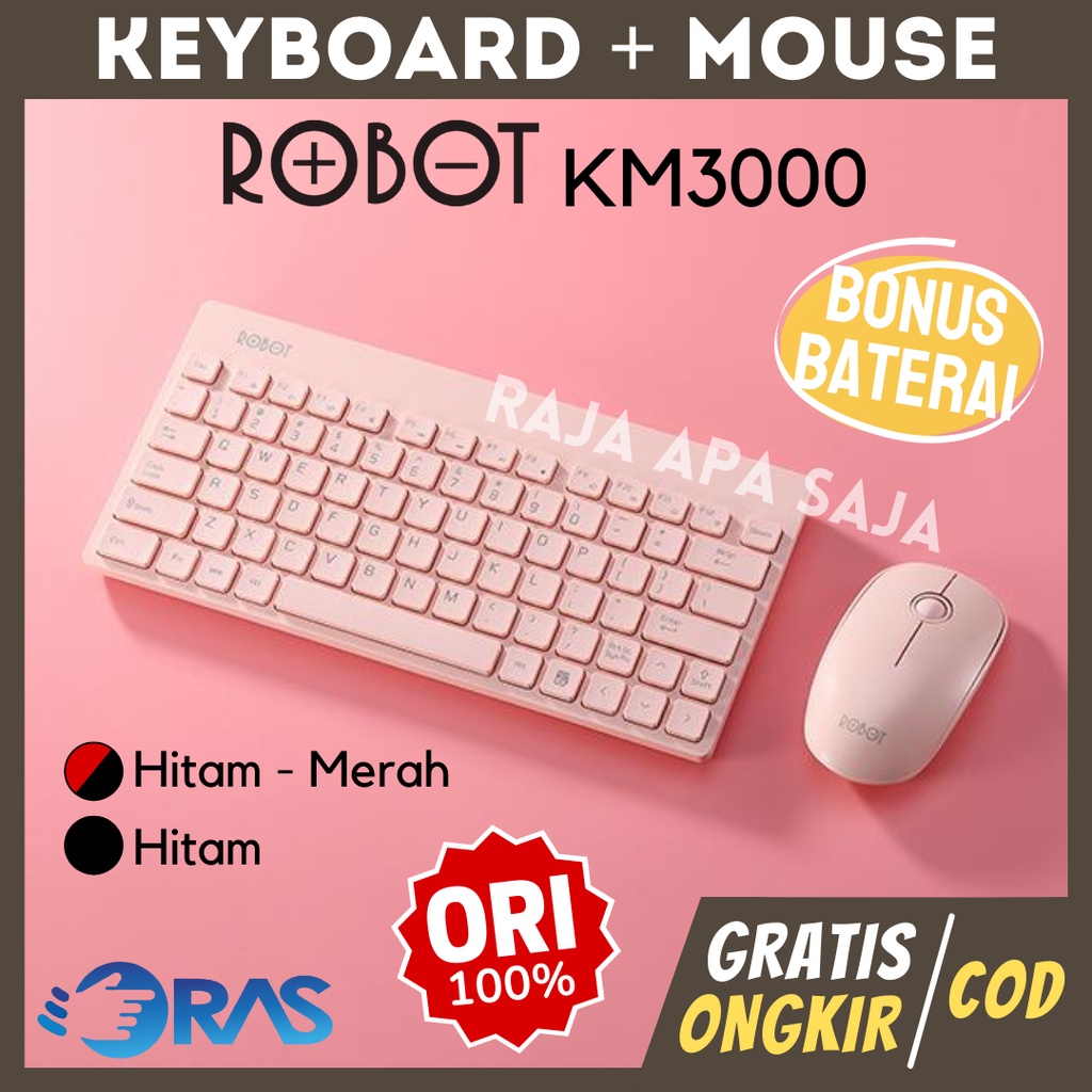 Jual KEYBOARD MOUSE ROBOT WIRELESS - Keybord Mose Gaming Bluetooth Mous