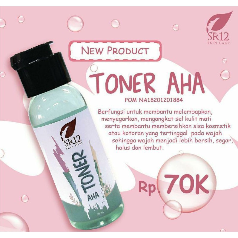 Toner AHA SR12 / Eksfoliasi Eksfoliator Flek Hitam / Mengangkat Sel Kulit Mati Pada Wajah