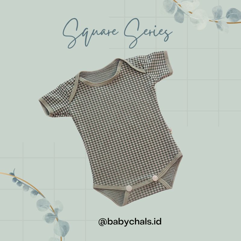 BABYCHAL'S BAJU BAYI PREMIUM /baju bayi newborn / romper bayi bodysuit baby motif kotak uniqlo
