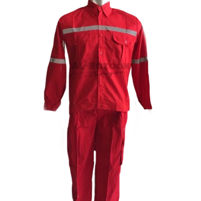 Seragam kerja safety setelan-seragam proyek safety setelan-bisa tambah bordir-seragam kerja safety