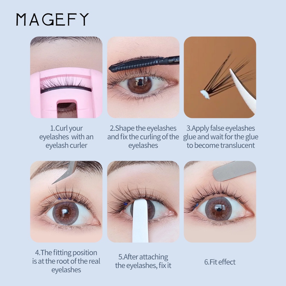 MAGEFY Bulu Mata Palsu Lem Bulu Mata Bulu Mata Eyelash Extension Bidadari Eyelash Bawah 7291