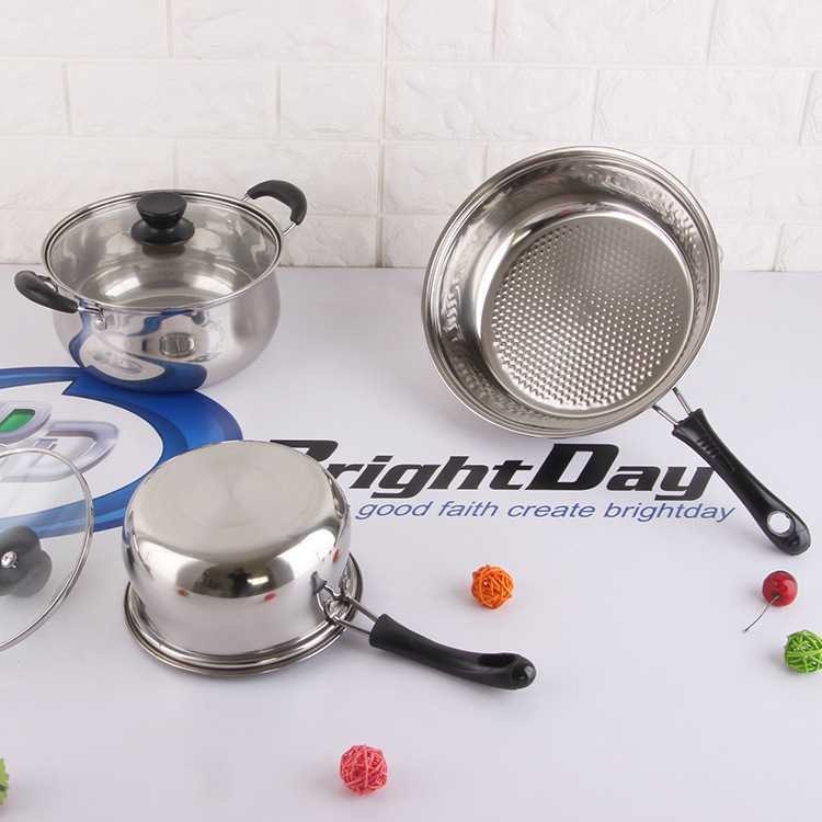 Milk Pot Sets get 3 pcs/ Panci 3 Set Stainless Steel / Milk Pot 3 in 1 Stainless / Panci Set 3 pcs