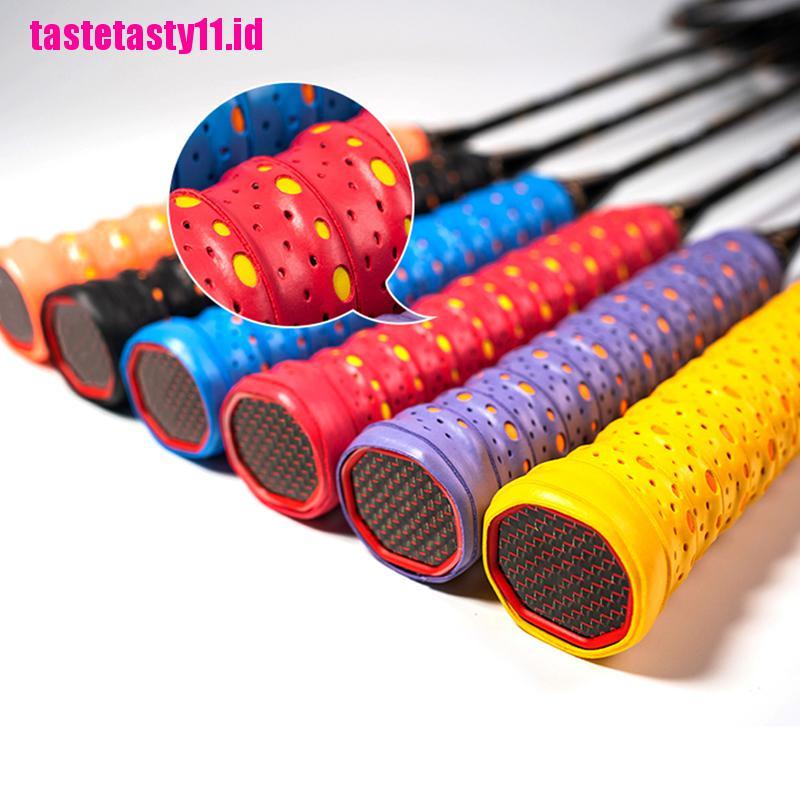 【TTID】Durability Double-color Perforated Keel Hand Glue Tennis Grip Badminton R