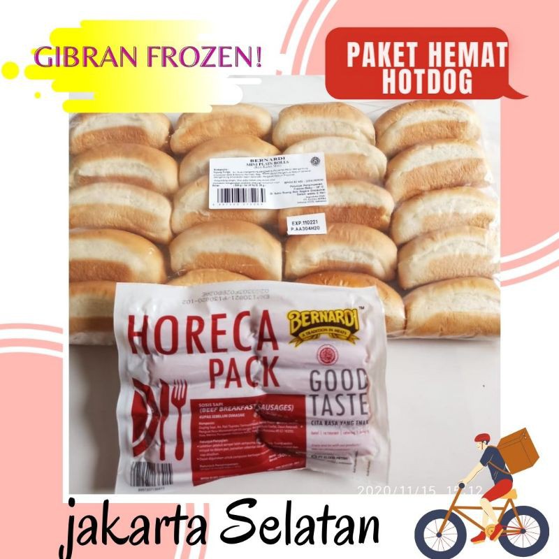 

Peket Hotdog dari Bernadi Frozen Food Sosis Bernadi Roti Hotdog
