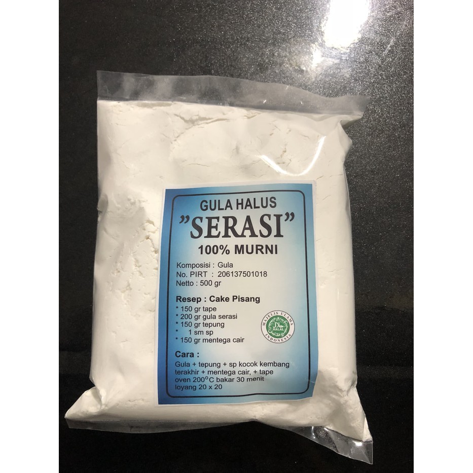 

tepung gula halus murni / pure sugar powder soft / serasi