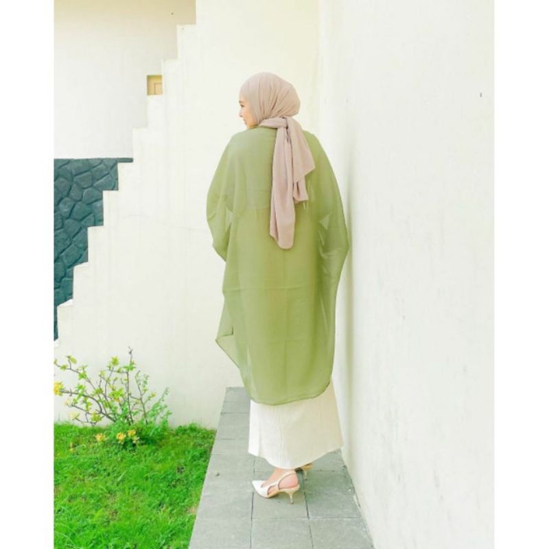 FIRLY CARDIGAN OUTER SCARF CERUTY