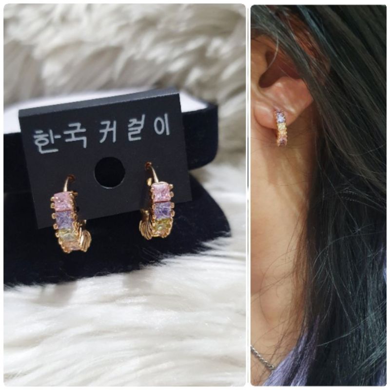 Anting Silver925 Perak Premium Quality Mata kilau Anti Karat anti alergi anting premium model hoops Platgold 9927