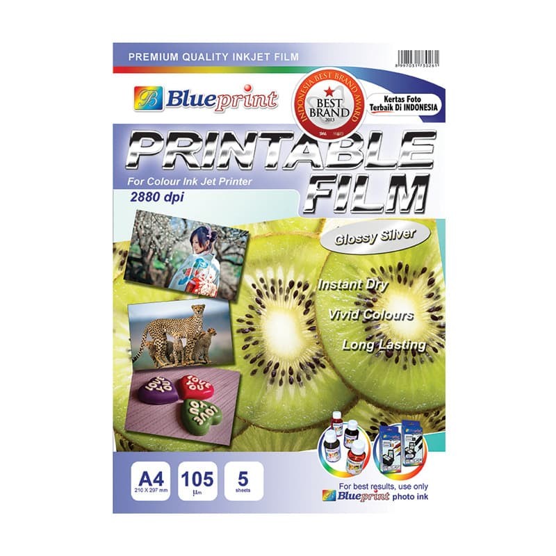 

Blueprint Glossy Silver Printable Film BPPF-A4GS105