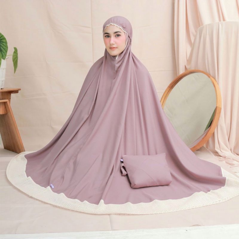 JENNABIA - Mukena Dewasa Polos Katun Premium Jumbo Murah