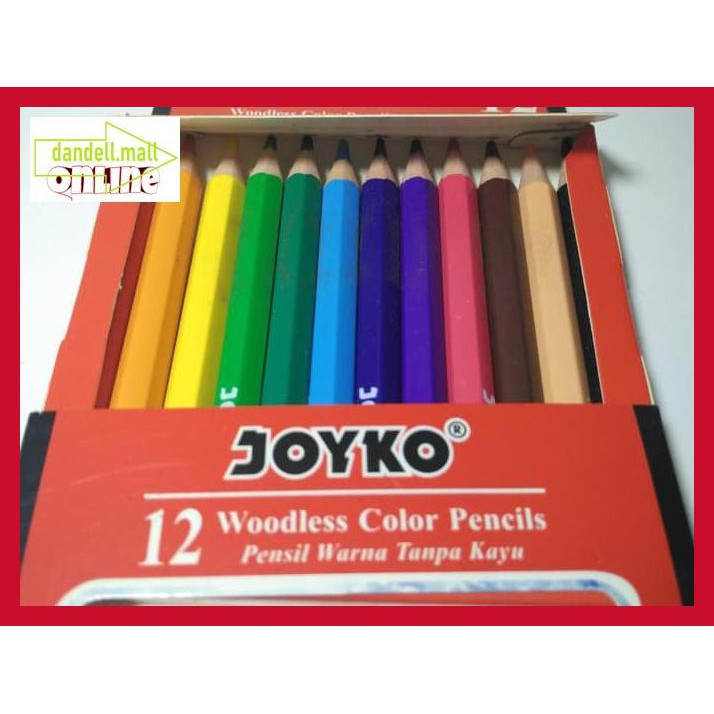 

U8Tyrt67- Pensil Warna Joyko 12 Warna (Pendek) E3Yrf797-