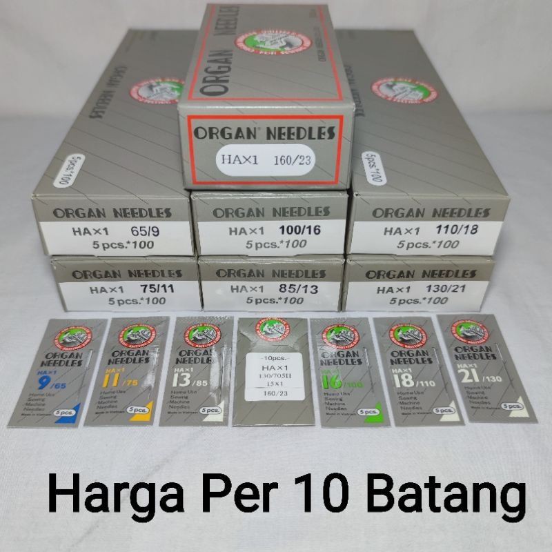 HA X 1 Organ Needles Jarum Mesin Jahit Kecil Tradisional Dan Portable