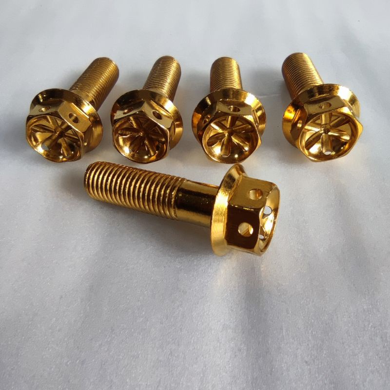 BAUT PROBOLT M10 X 35 baut probolt original thailand baut probolt drat 14 panjang 3.5cm GOLD