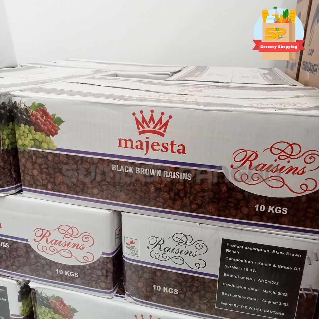 

MAJESTA Kismis / Black Brown Raisin India @10Kg / Kismis Hitam Coklat