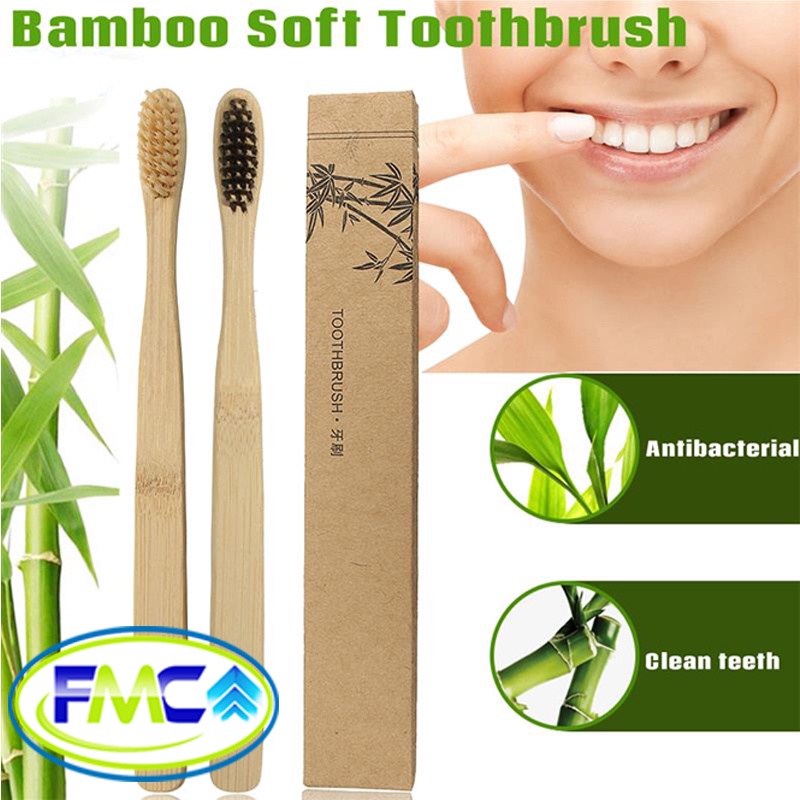 Sikat Gigi Bambu Eco Friendly Extra Soft  Bamboo Toothbrush Natural  Lembut Bersih Aman Untuk Gigi Premium Murah