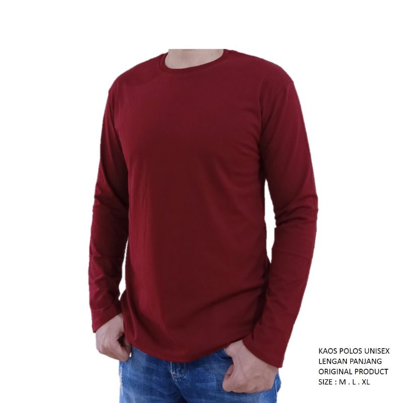 KAOS POLOS BASIC PRIA&WANITA LENGAN PANJANG
