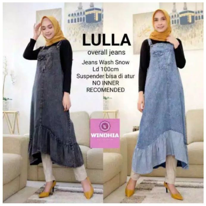 LULLA Overall Jeans Black Acid Matt