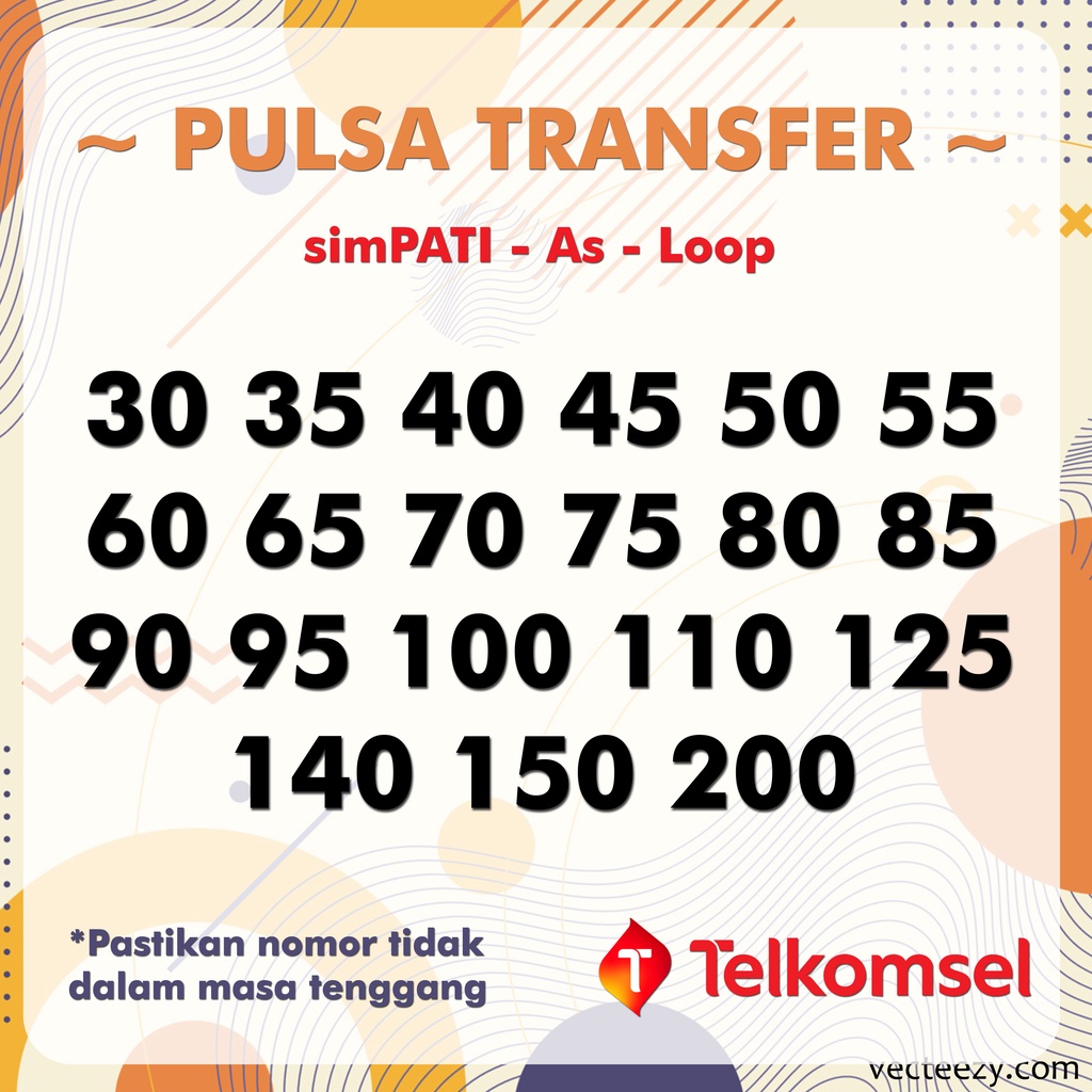 Pulsa Transfer Telkomsel Murah (simPATI, As, Loop)