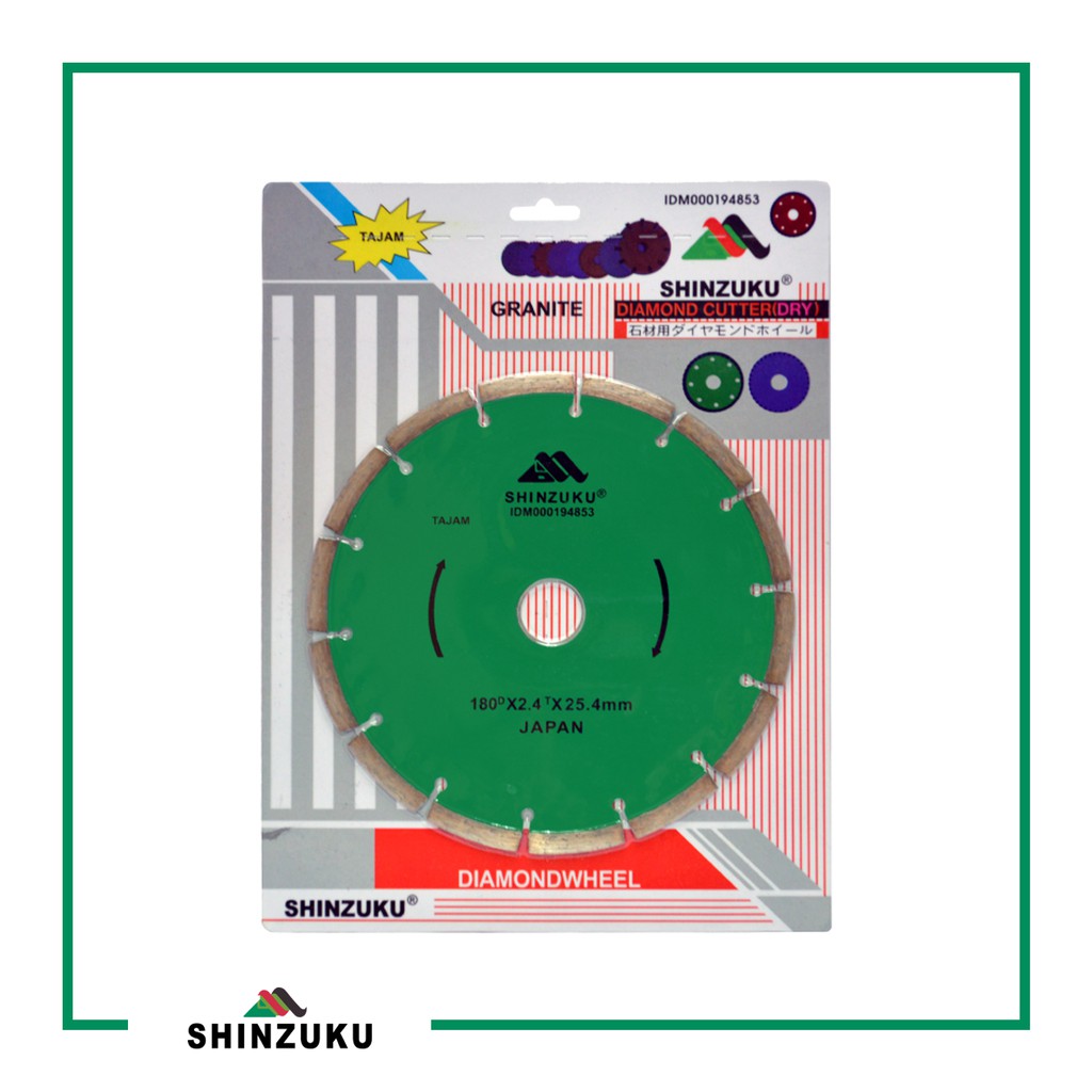 Shinzuku Green Dry 9" - Pisau Potong Granit Diamond Wheel
