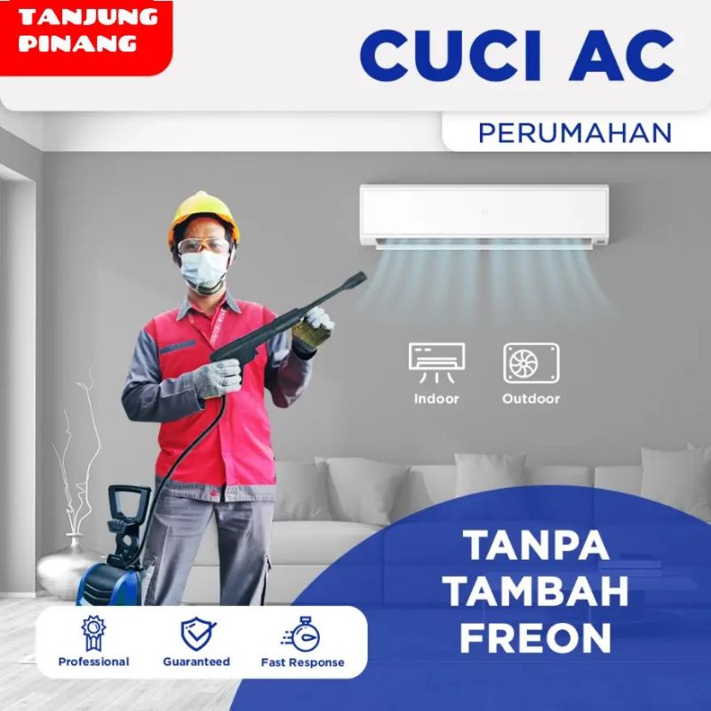 JASA SERVICE CUCI AC SPLIT 1/2 PK - 1 PK RUMAHAN BERGARANSI