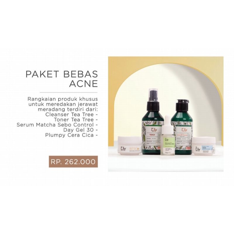 ella skincare untuk kulit berjerawat paket