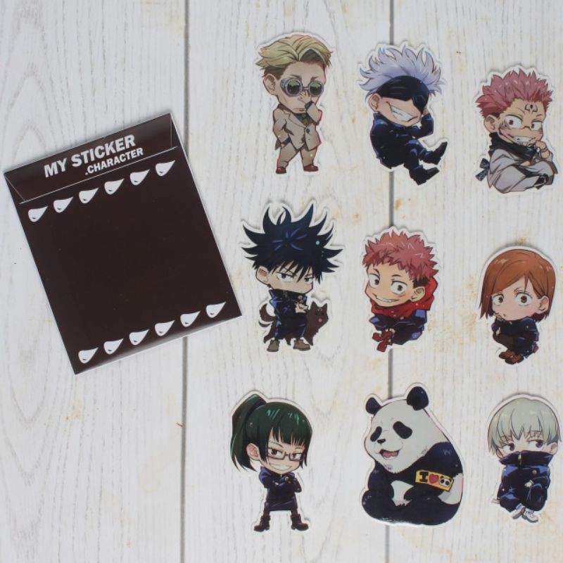 Sticker Anime Terlengkap - Stiker Jujutsu Kaisen - 1set isi 9