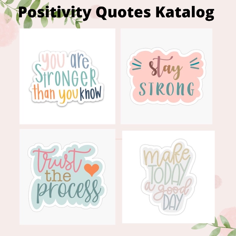 Sticker Hp Sticker Laptop Positivity Aesthetic Sticker Tumblr Die Cut Murah