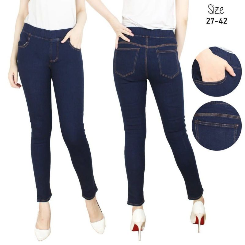 Legging Skinny Jeans Long Pants Celana Panjang Sehari Hari Wanita Outfit Remaja Terlaris