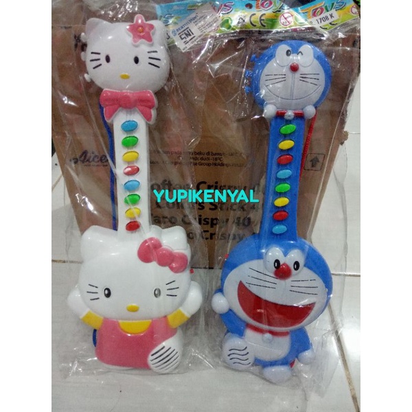 Mainan Gitar Hello kity/doraemon