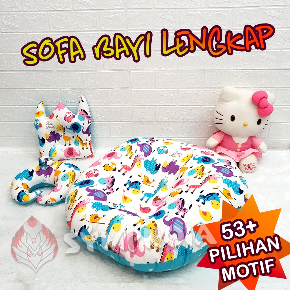 [ PAKET KOMPLIT ] Sofa Bayi , Bantal Peyang &amp; Bantal DOT