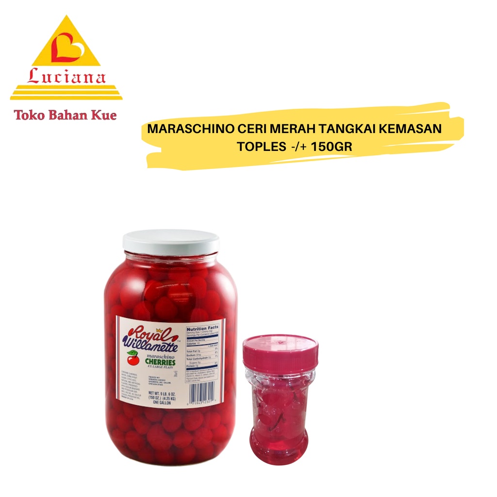 

Cherry Merah TANGKAI royal Maraschino toples