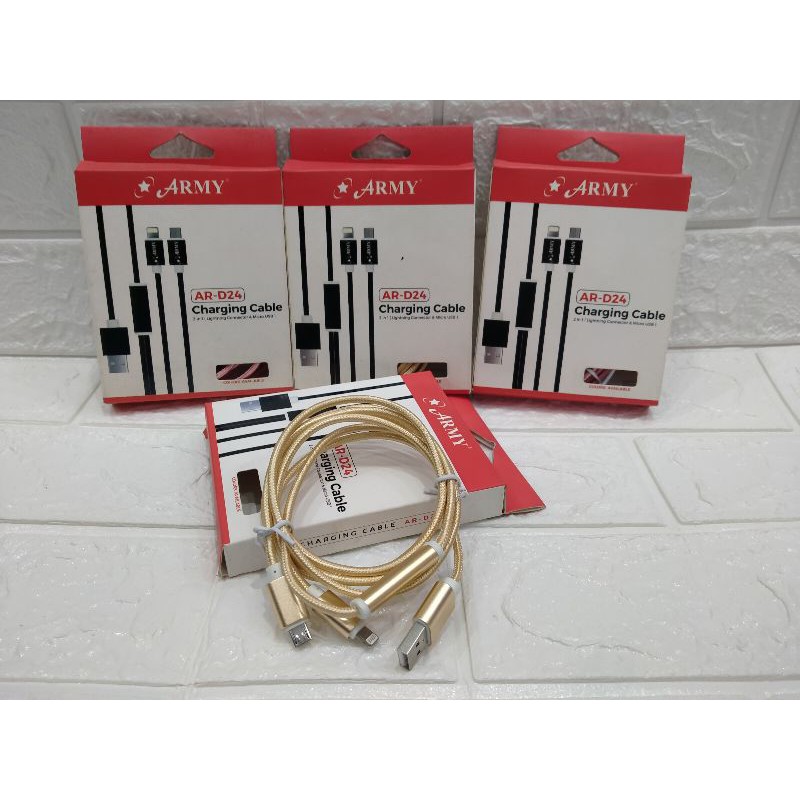 KABEL DATA ARMY AR-D24 CHARGING CABLE KABEL CAS