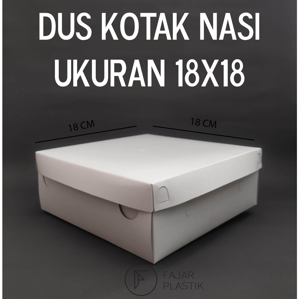 box nasi/ kardus nasi polos tebal 18x18 / Kotak dus 18x18 Asley