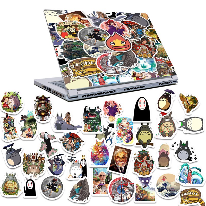 50pcs anime Hayao Miyazaki Series cartoon sticker diy Luggage Laptop Skateboard Motorcycle Bicycle waterproof stickers