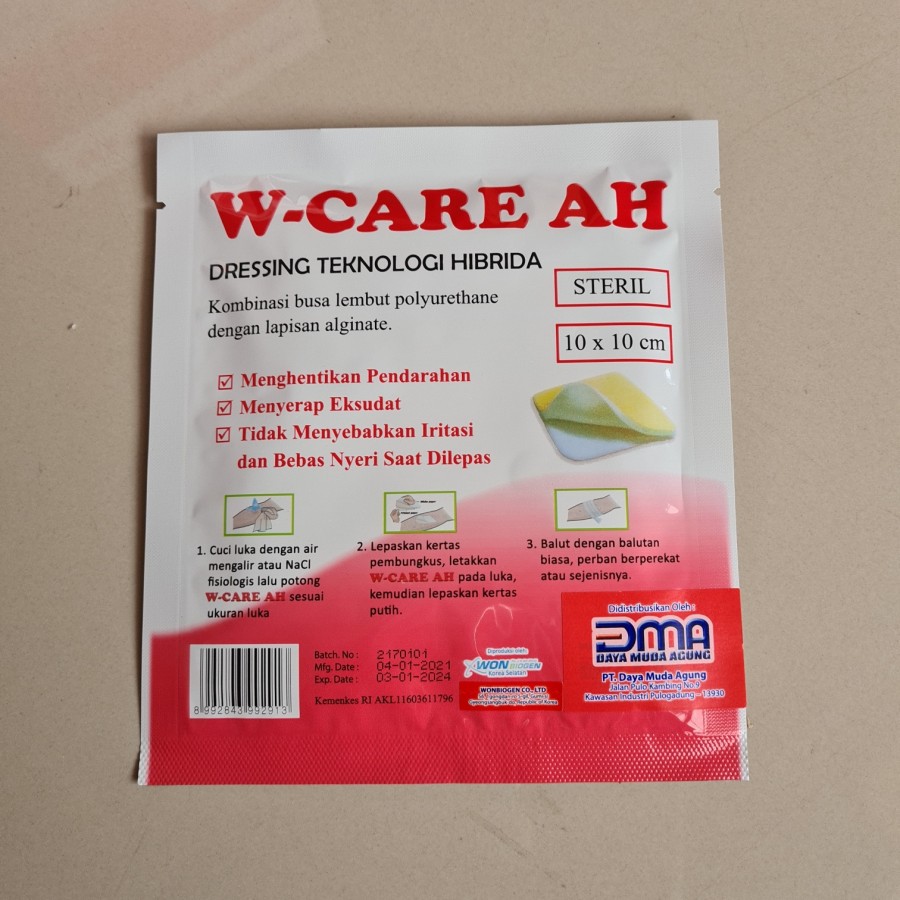 W CARE AH / W-CARE AH / WE CARE AH / Perban Luka Foam Dressing