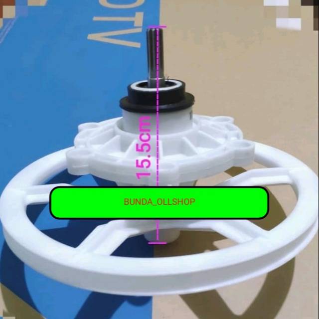 SATU SET GEAR BOX AS + PULLY MESIN CUCI AKARI 2 TABUNG