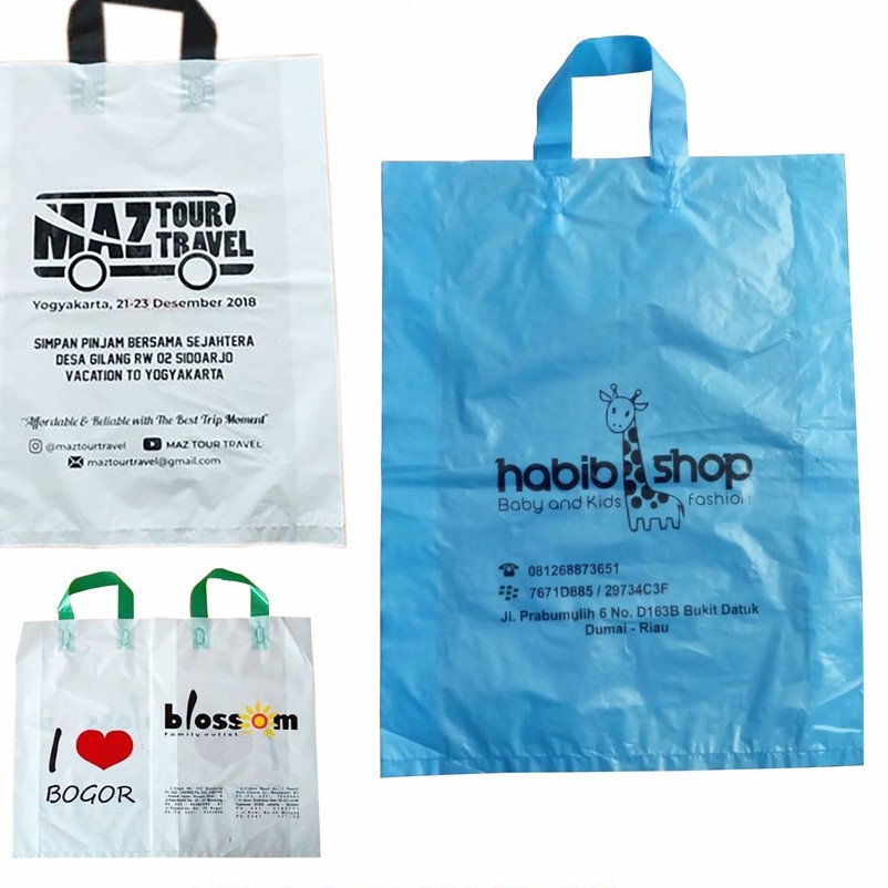 

Sablon Kantong Plastik Kresek Softhandle 28 x 35 cm